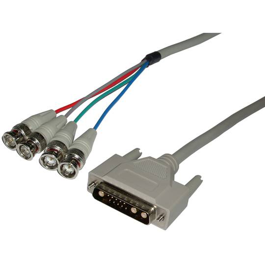 1,2 m RGB-videokabel (1x13W3-M / 4xBNC-M)