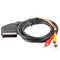 Lanberg male SCART cable to 3 RCA male connectors 1.8 m black CA-EURC-10CC-0018-BK