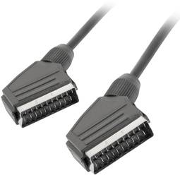 Schwarzes SCART-Kabel männlich zu männlich 1,8 Meter von Lanberg CA-EUEU-10CC-0018-BK