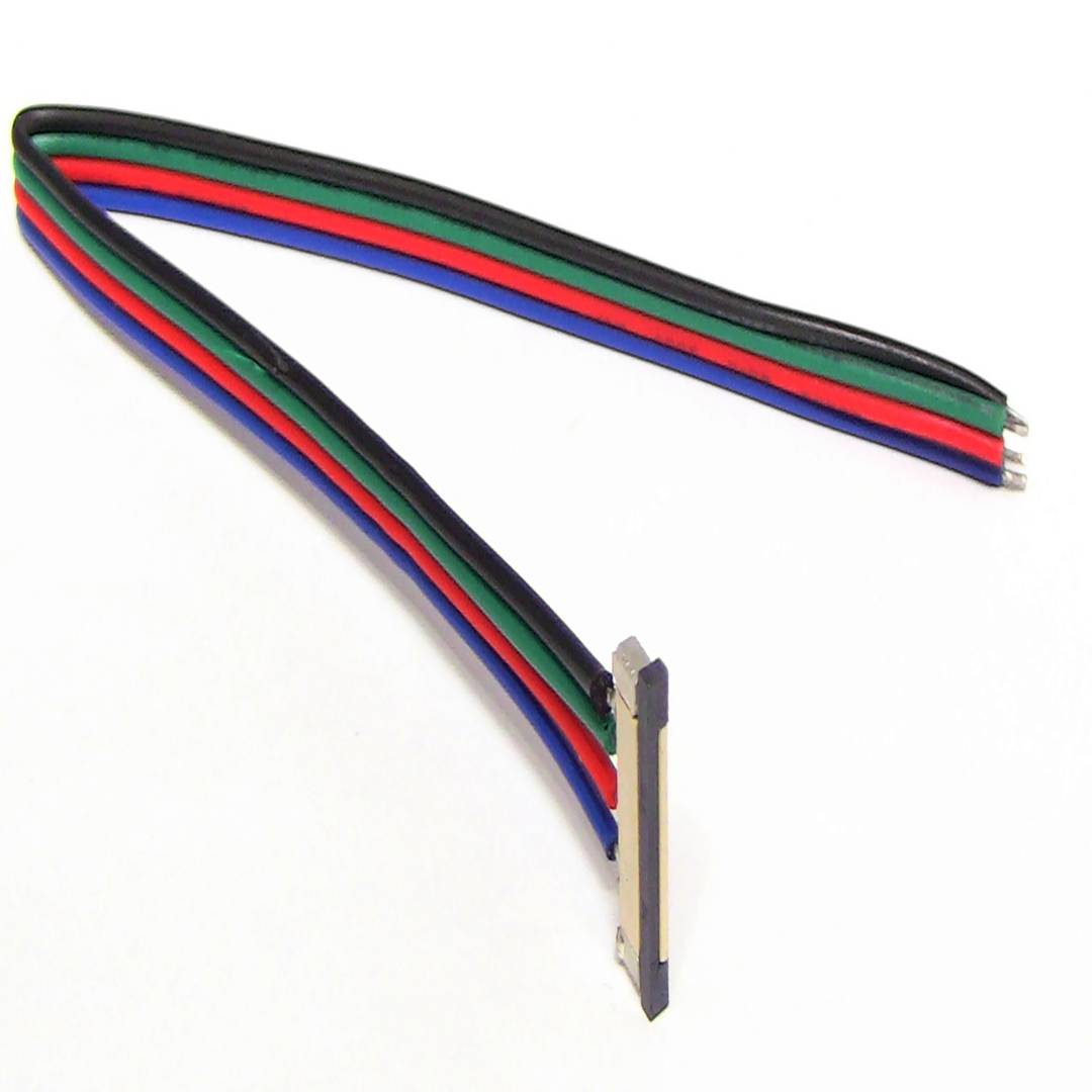 Stecker mit Kabel für RGB LED Streifen von 12 mm