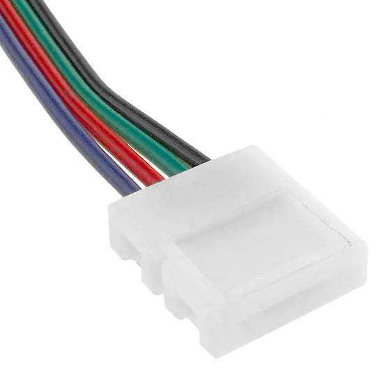 Conector de pressão com cabo para RGB LED tira 12 milímetros