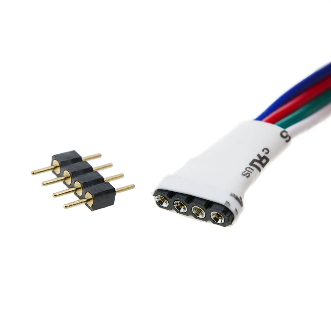 Connection pins LED RGB strips 4 pin adapter