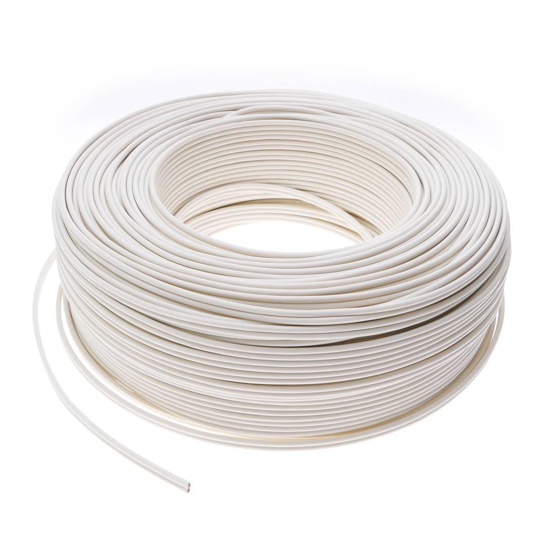 Câble Haut-parleurs 10m Blanc - 2x0,5mm² CCA, Jumelé, Pour Systèmes Hi-Fi, Home Cinéma, Enceintes