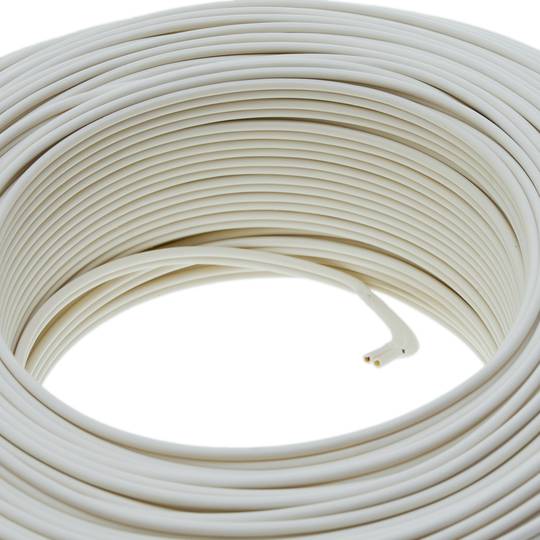 Elektrokabel und Stereo-Lautsprecher 2x1.50mm weiß 100m