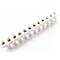 Terminal strip of 6mm electrical cable section white