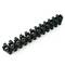 Terminal strip of 10mm electrical cable section black