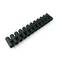 Terminal strip of 10mm electrical cable section black