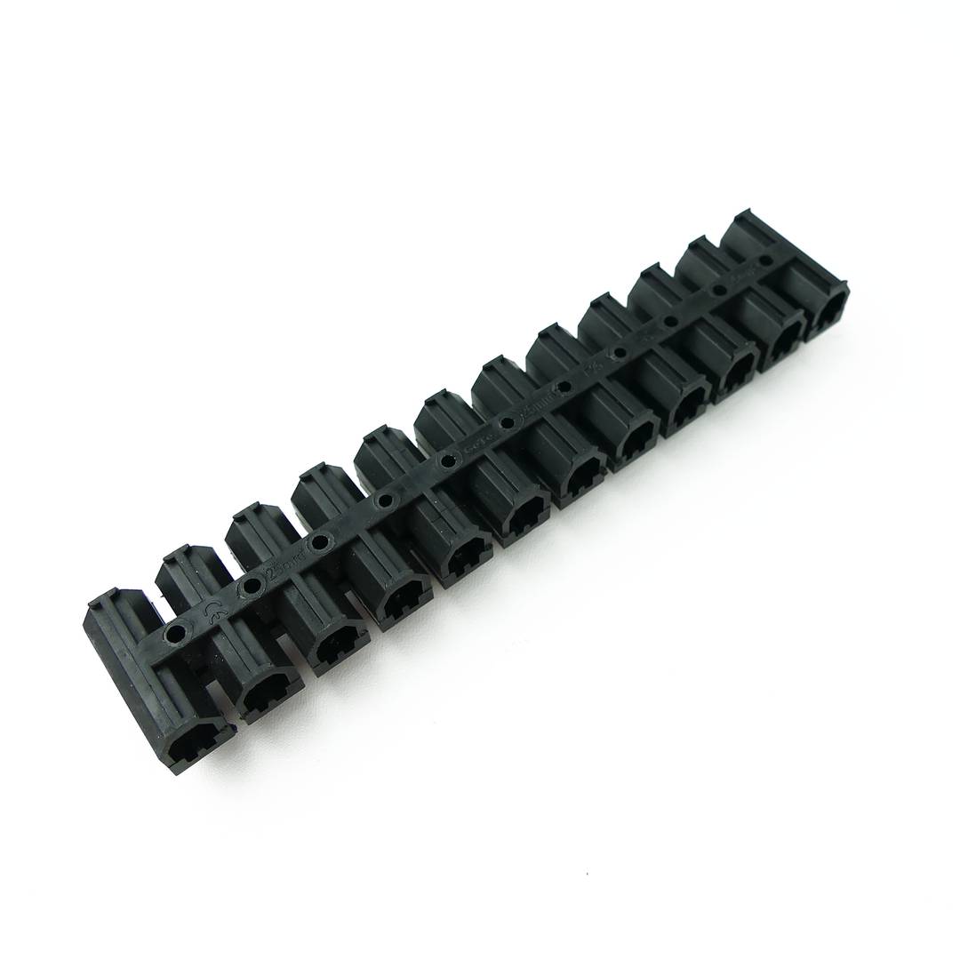 Listwa przyłączeniowa kabla elektrycznego 16mm czarna