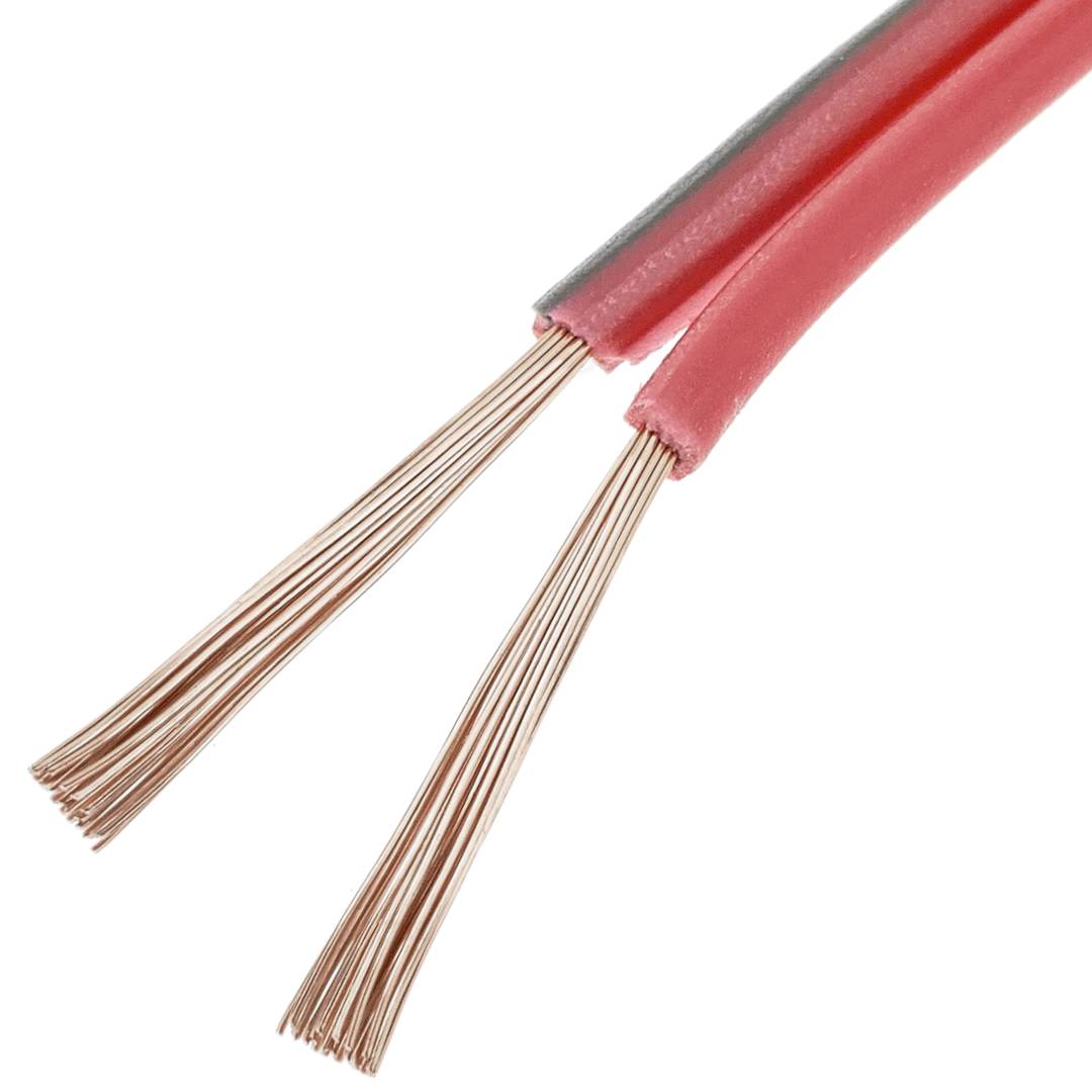 Cable de Altavoz - 2x 1,50 mm2 - 25,0 m - Brida - Negro / Rojo - DJMania
