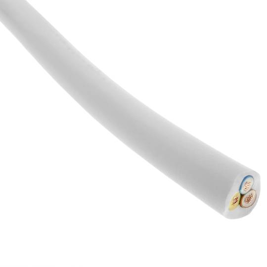 Bobina de cable eléctrico 50 m blanco 3x1.5mm