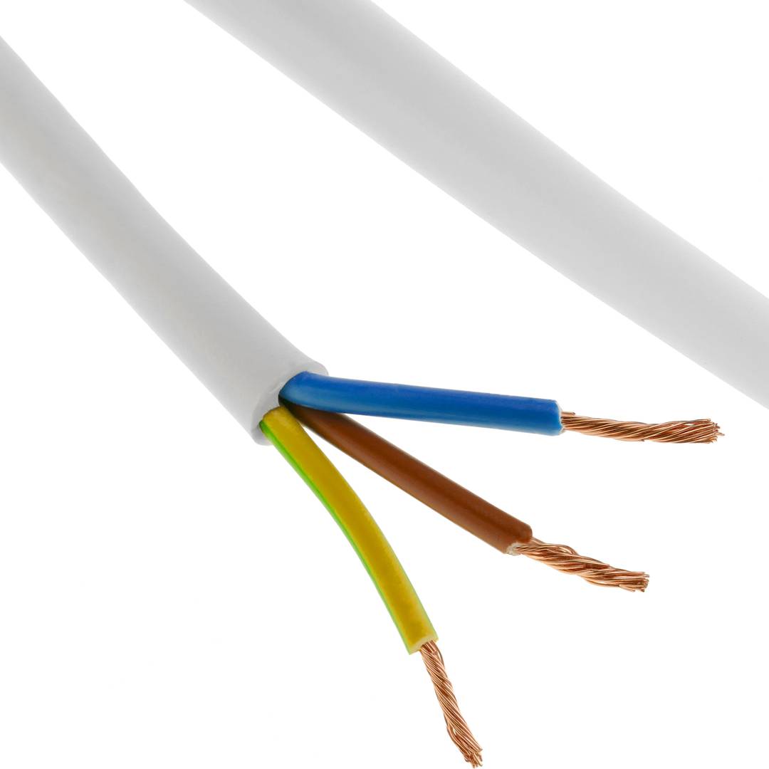 Bobina de cable eléctrico 100 m blanco 3x2.5mm - Cablematic