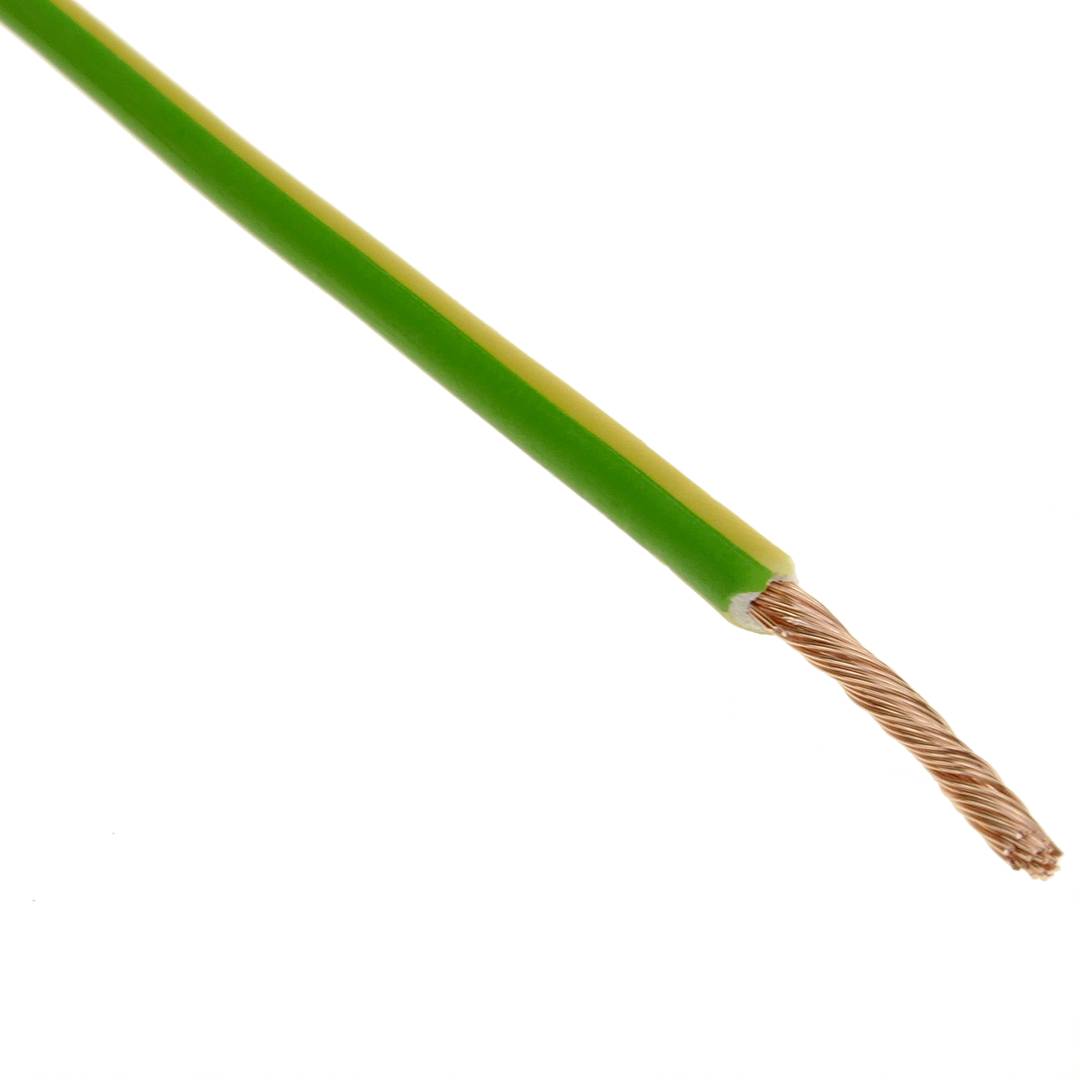Bobina de cabo elétrico LSHF 200 m amarelo-verde 1.5mm