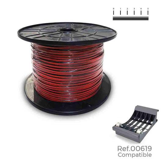 Flat parallel audio cable coil 2x1.5mm 1000m red and black