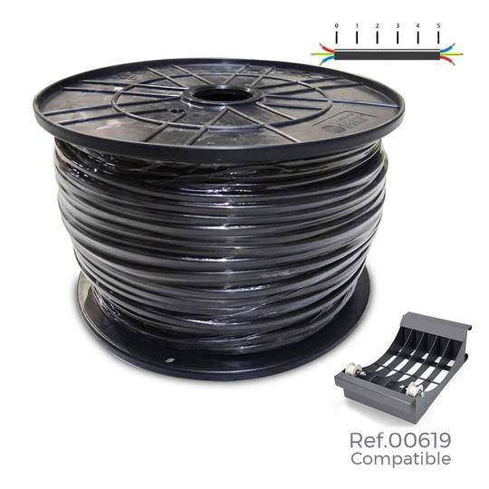 200 m Spule 1 kV 3 x 1,5 mm Acryl-Schlauchkabel, schwarz