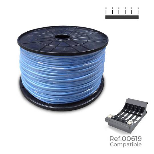 Bobina de cable eléctrico LSHF 200 m azul 1.5mm - Cablematic