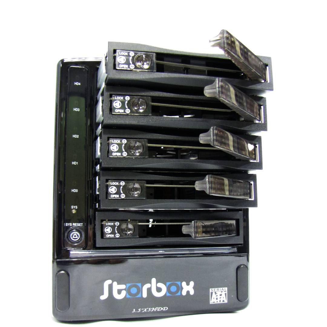 External Box VIPower SATA-HDD to eSATA (5xHDD/Plastic/Black)