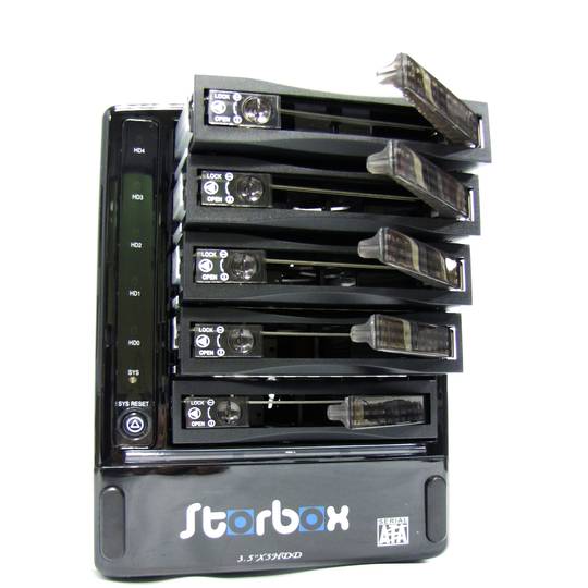 External Box VIPower SATA-HDD to eSATA (5xHDD/Plastic/Black)