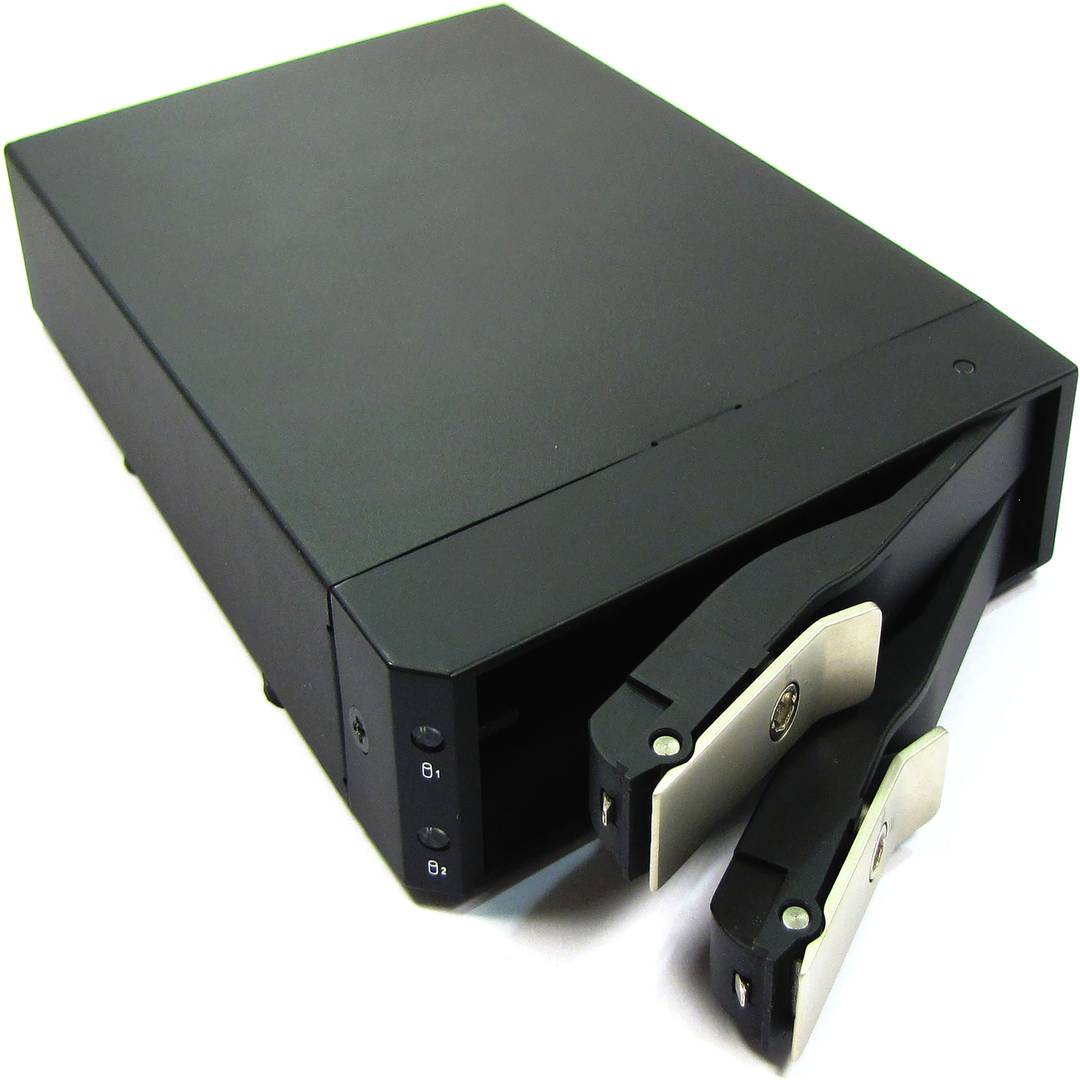Disk Array SATA-HDD (2xHDD 2.05 in Bay 3.5 + External Box)
