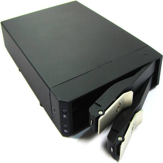 Disk Array SATA-HDD (2xHDD 2.05 in Bay 3.5 + External Box)