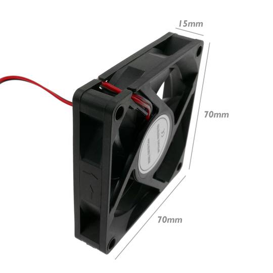 Case fan 70x70x15 mm for 5 VDC for computer and chassis