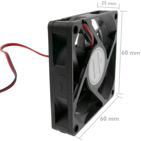 Ventilatore di cassa 60x60x25 mm di 12 VDC ventola per computer e telai