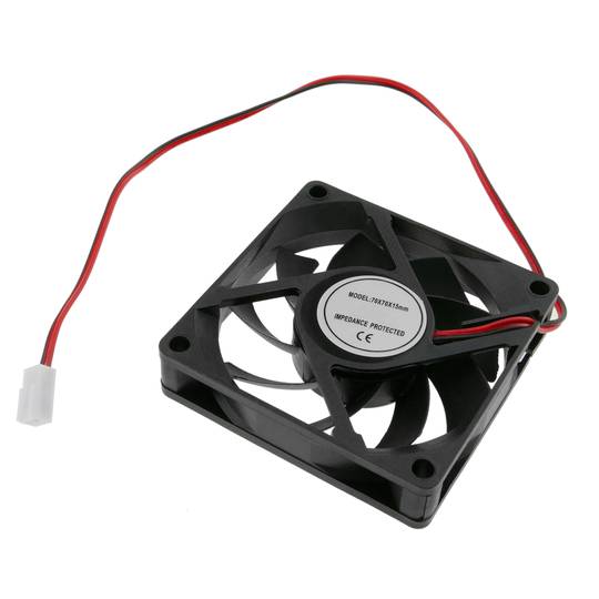 Chassisventilator 70x70x15 mm 12 VDC voor computerbehuizing 2600 RPM