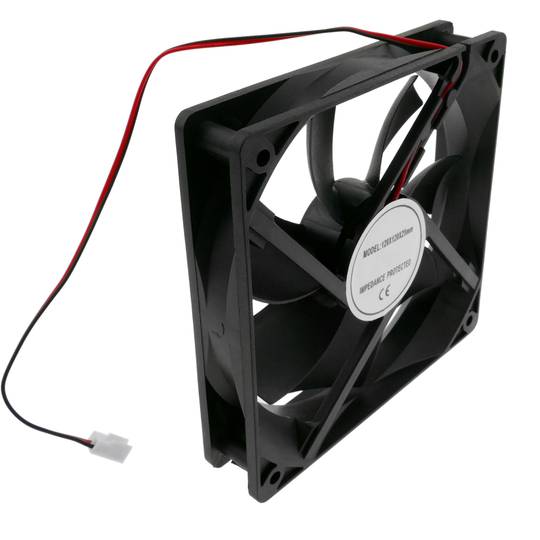 Case fan 120x120x25 mm for 12 VDC for computer and chassis with ball bearing