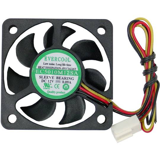 Ventilador de xassís 50x50x10 mm de 12 VDC per caixa d'ordinador