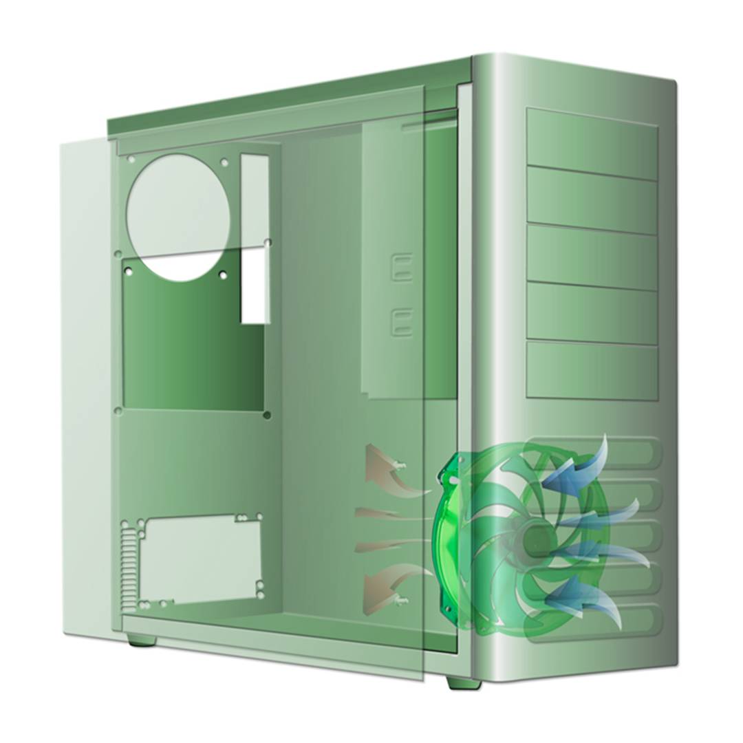 Ventilador de xassís 140x140x25 mm de 12 VDC per caixa d'ordinador