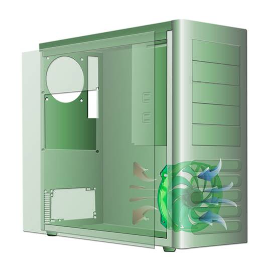Ventilador de xassís 140x140x25 mm de 12 VDC per caixa d'ordinador