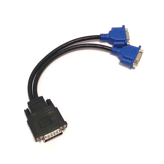 Cable Duplicador DMS59 a VGA 15cm (1 DMS59-M a 2 HD15-H)