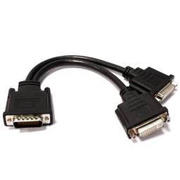 Cable duplicador DMS59-mascle a 2X DVI-I-femella de 15 cm