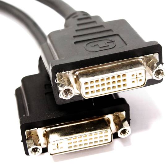 Duplicator Cabo DMS59-macho para fêmea 15 centímetros DVI-I-2X