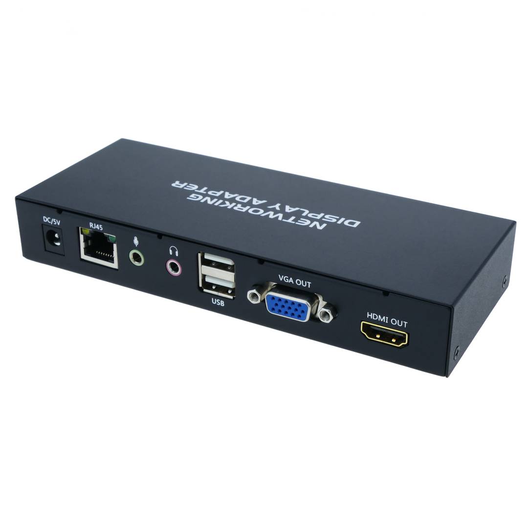 Transmissor d'àudio i vídeo per xarxa ethernet per a presentacions VGA HDMI