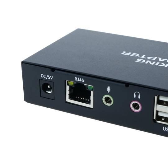 Transmissor d'àudio i vídeo per xarxa ethernet per a presentacions VGA HDMI
