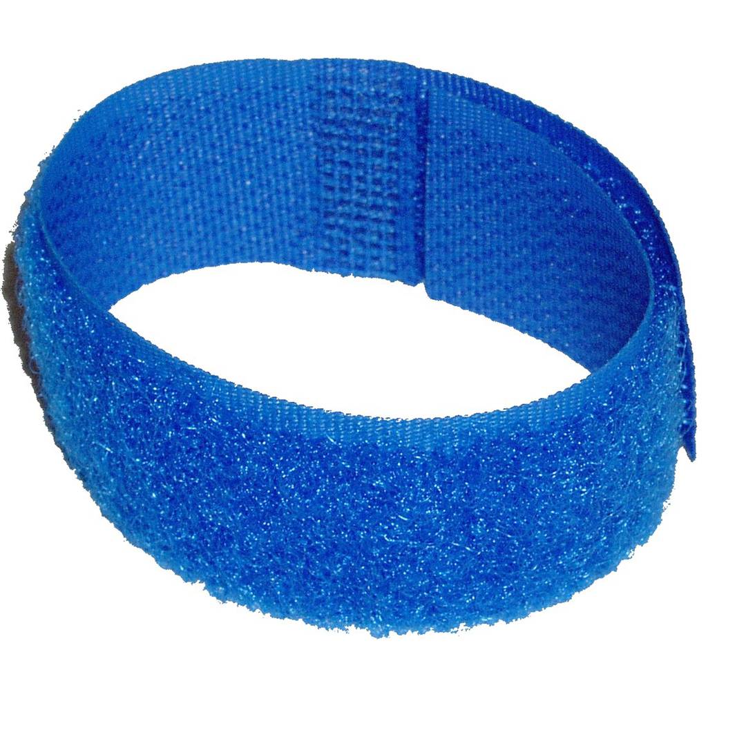 Cinta adherent ordena cables 20x160mm 100 unitats blau