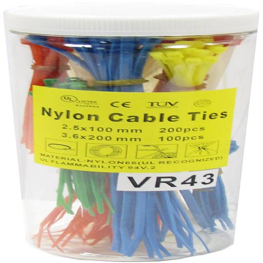 Kołnierze nylonowe w różnych kolorach w cewce po 300 sztuk