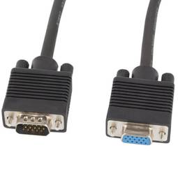 Lanberg VGA male naar VGA female verloopkabel 5 meter zwart CA-VGAC-10CC-0050-B+