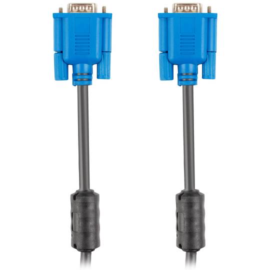 Lanberg czarny rdzeń ferrytowy podwójnie ekranowany kabel VGA 5m CA-VGAC-10CU-0050-BK