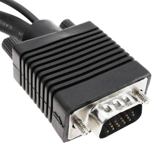 Super VGA cable with audio jack of 3.5 mm male to male 1.8 m