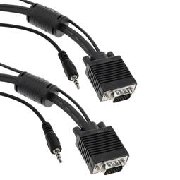 Super VGA cable with audio jack of 3.5 mm male male 15 meters