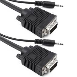 Super VGA cable with audio jack of 3.5 mm male male 25 meters