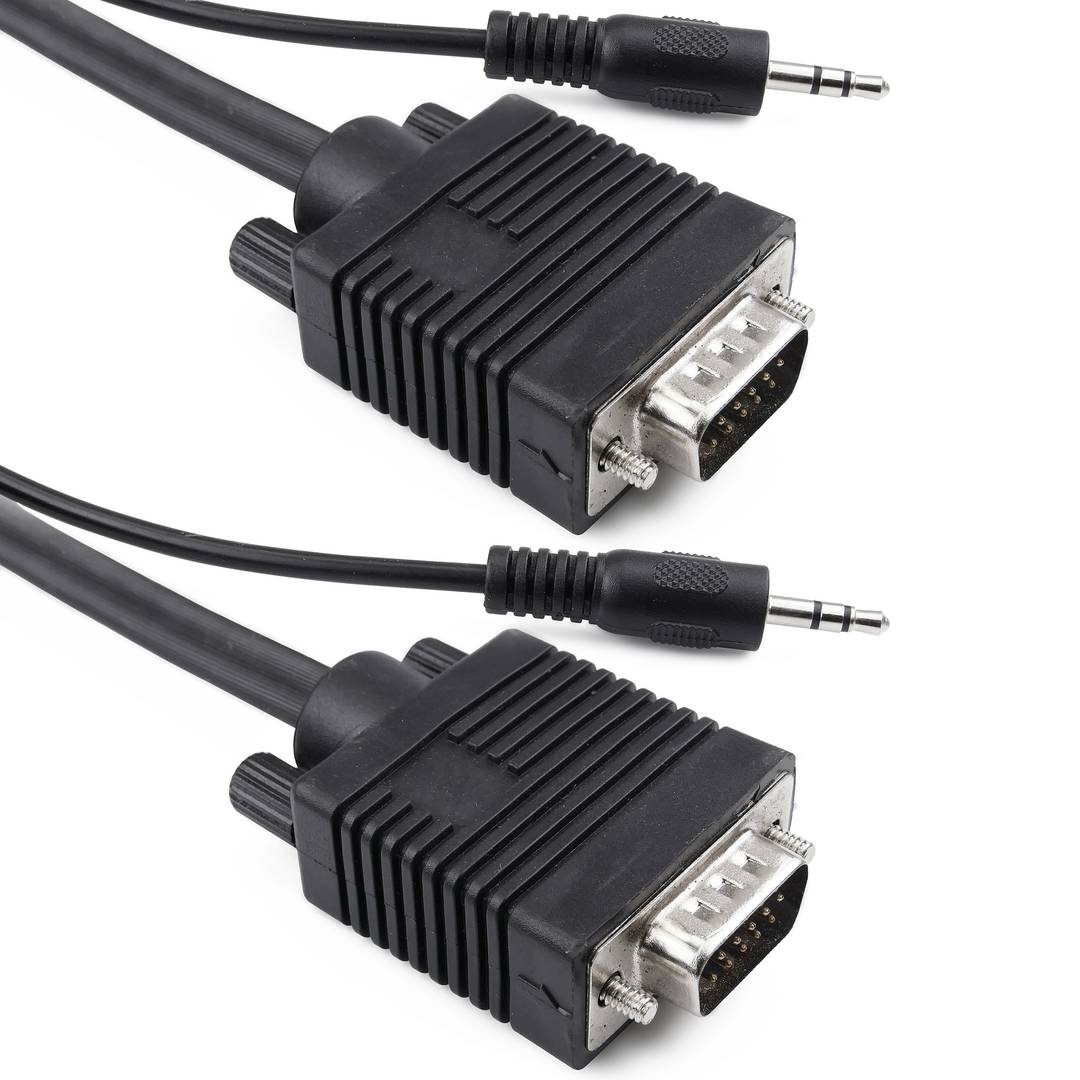 Super VGA cable with audio jack of 3.5 mm male male 30 meters - Cablematic