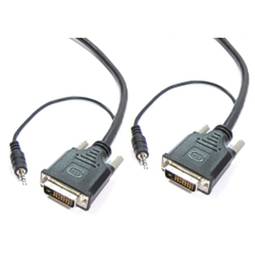 Super cable DVI-D con jack de audio de 3,5 mm macho macho de 3 m