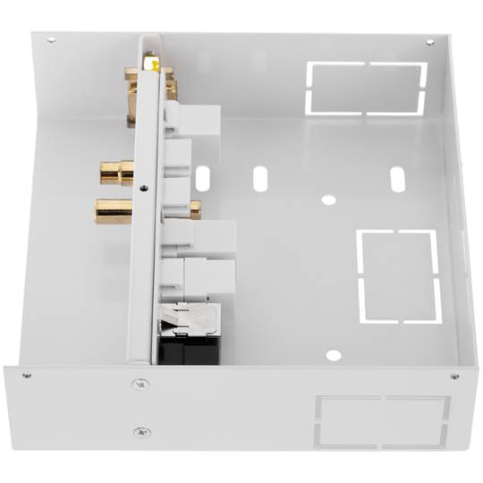 Boîtier de connectivité multimédia pour mur ou table HDMI, 2xUSB, 2xRJ45 Cat.6, VGA, Jack 3,5mm et RCA