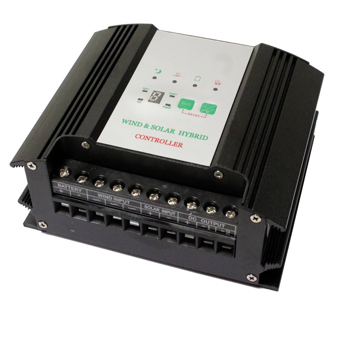 Controlador solar i eòlic híbrid de 400W 24V amb visor LED