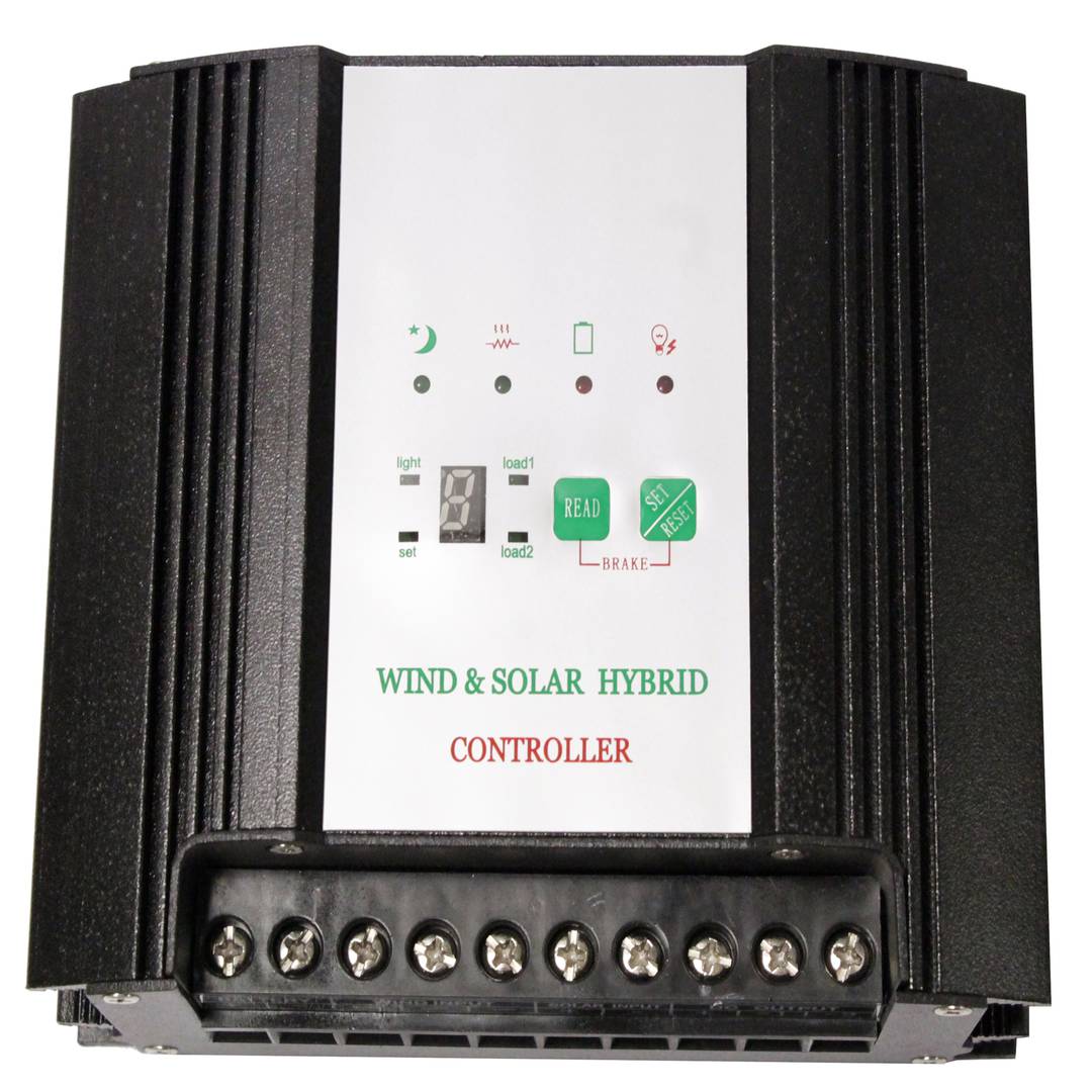 Controlador solar i eòlic híbrid de 400W 24V amb visor LED