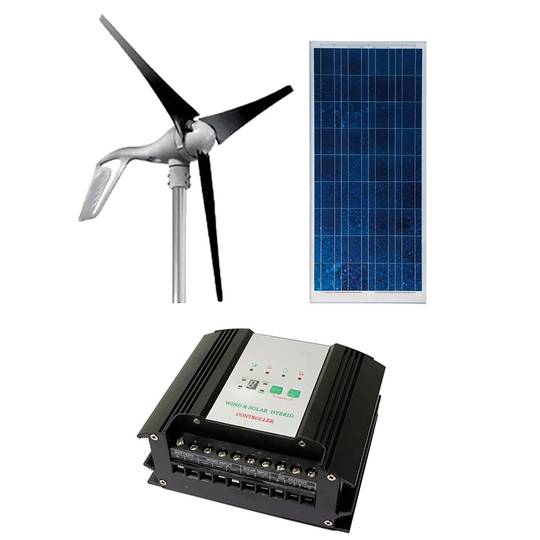 Controlador solar i eòlic híbrid de 400W 24V amb visor LED