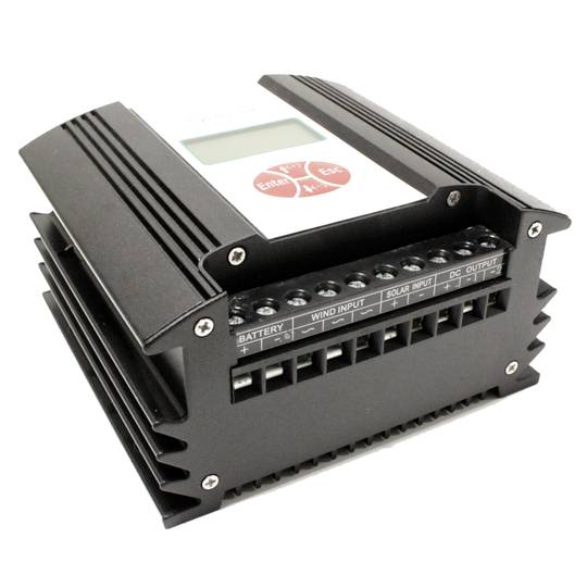 Controlador solar y eólico híbrido de 400W 24V con visor LCD
