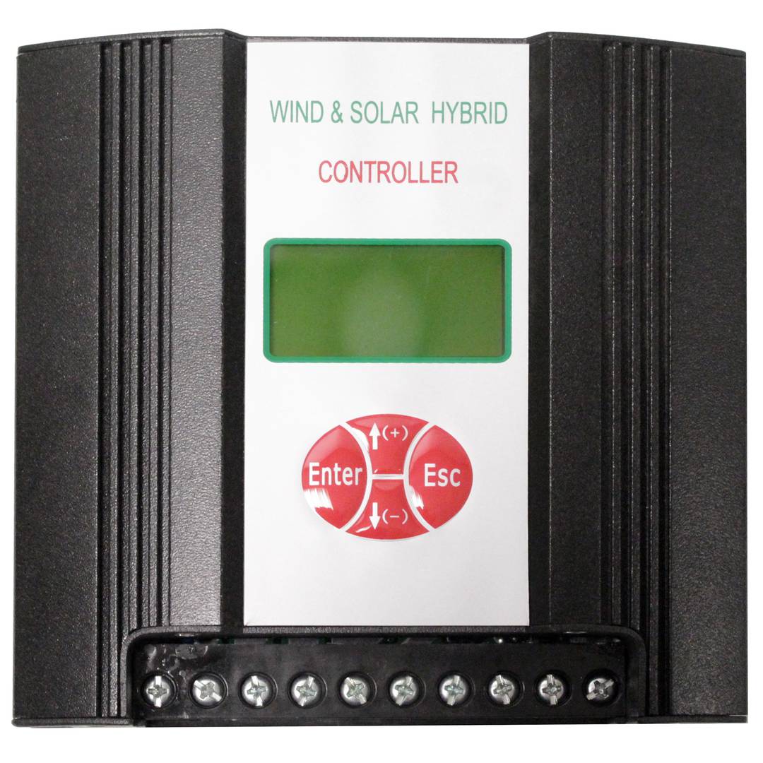 Controlador solar y eólico híbrido de 400W 24V con visor LCD